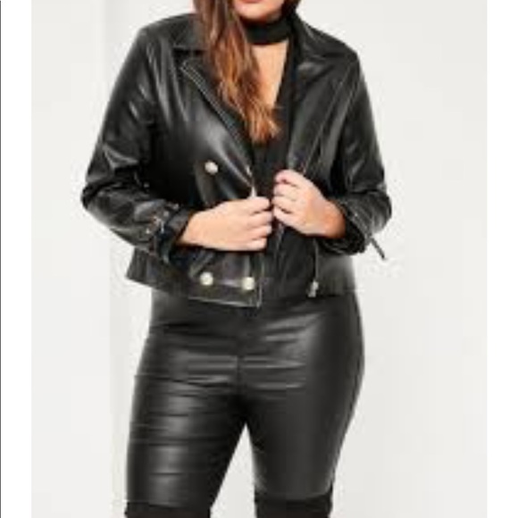 MISSGUIDED Faux Leather Motorcycle Jacket - Picture 7 of 8